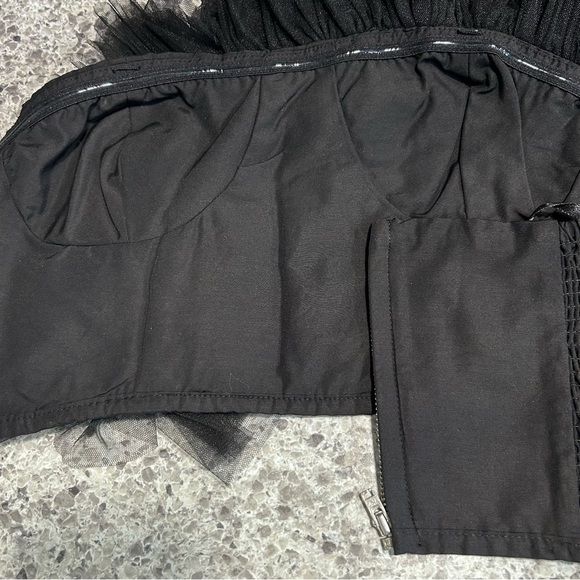 Ranna Gill Black Balletcore Whimsigoth Tulle Ruffle Tube Top Size XS - Picture 8 of 11